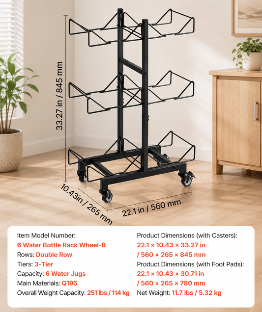 3 Tier Double Water Jug Rack