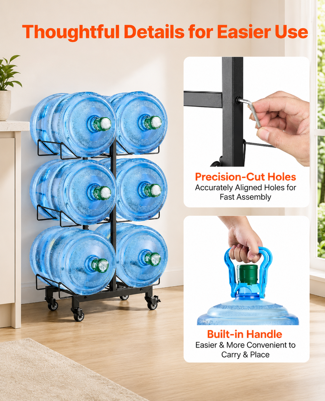 3 Tier Double Water Jug Rack