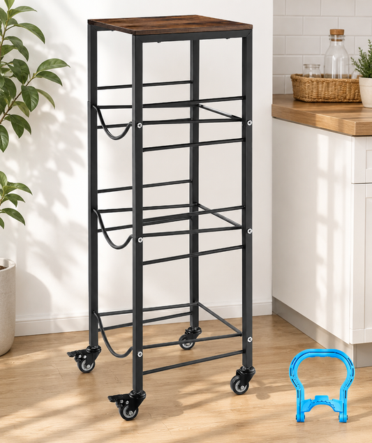 4-Tier Water Jug Storage Rack