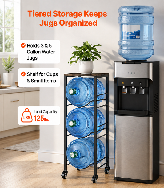 4-Tier Water Jug Storage Rack
