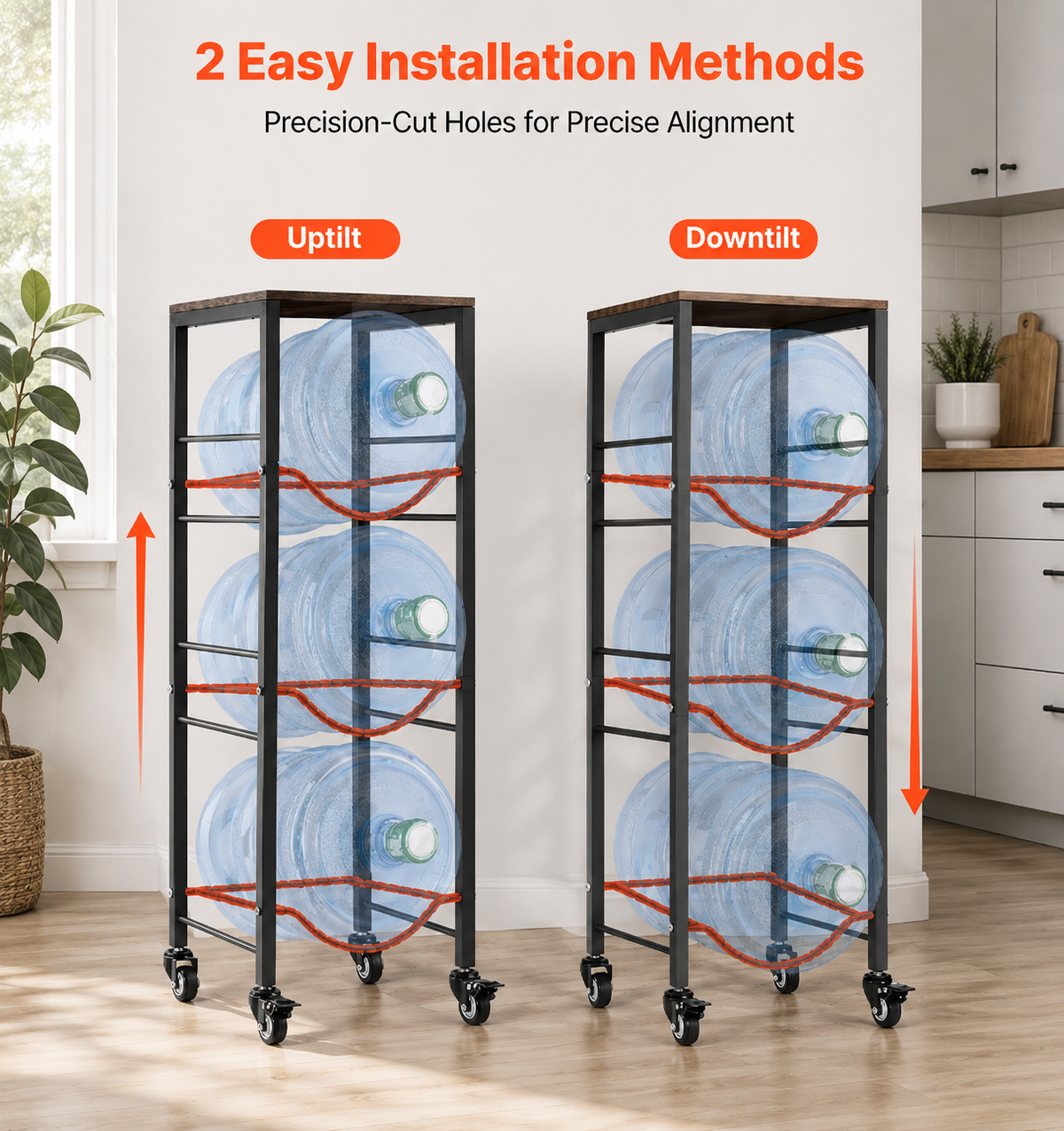 4-Tier Water Jug Storage Rack