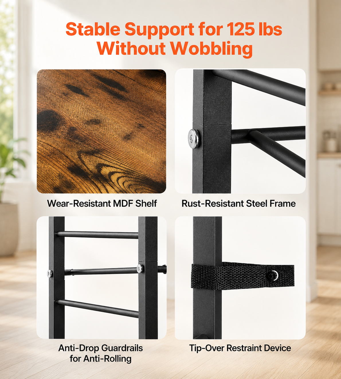 4-Tier Water Jug Storage Rack