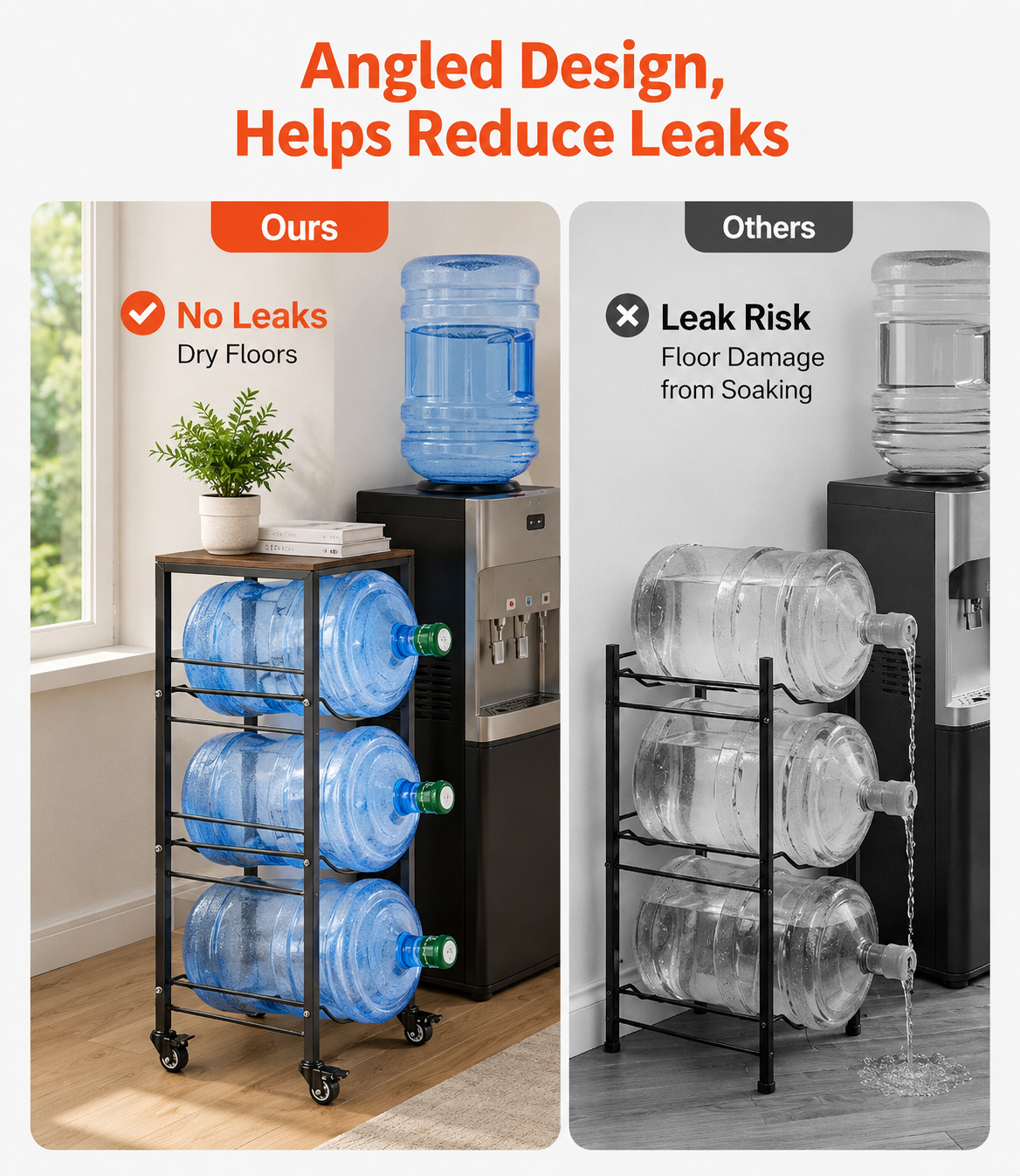 4-Tier Water Jug Storage Rack