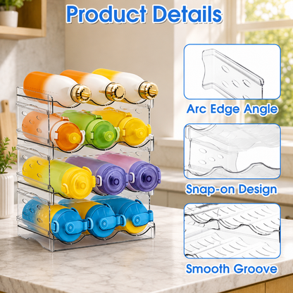 4-Tier Stackable Water Bottle Organizer